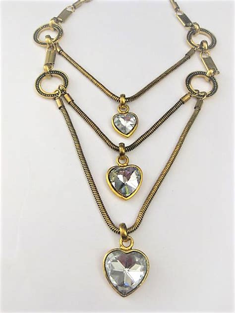 Antique Gold Long Bib Necklace