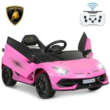 12V Ride on Car, Licensed Lamborghini Veneno Electric Car Pink - Walmart.com