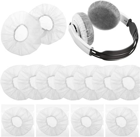 200 Pieces Sanitary Headphone Ear Cover Disposable Non Woven Earpad Covers Headphone Covers For