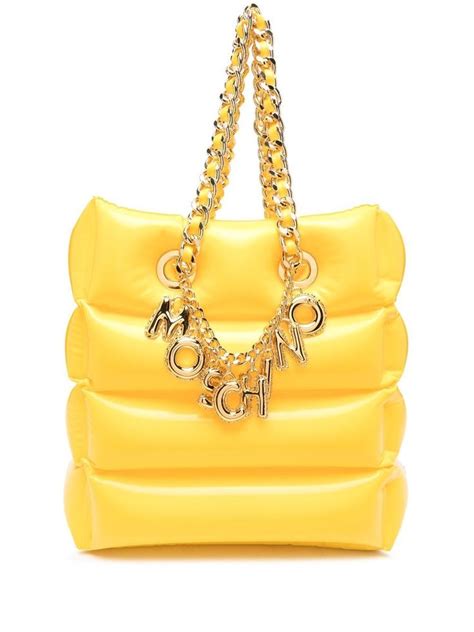 Moschino Logo Lettering Inflatable Shoulder Bag Farfetch Shoulder