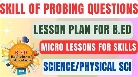 📌skill Of Probing Questions In Science Topic Force Ncert Lessonplanforbed Lessonplan Art