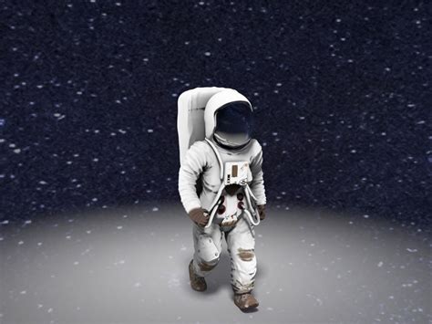 D Model Astronaut Vr Ar Low Poly Max Obj Ds Fbx Blend Dae