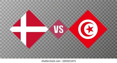 Tunisia Vs France Flag Concept Vector Stock Vector Royalty Free