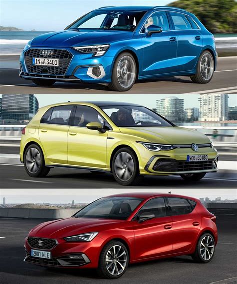 Comparación visual Audi A3 vs Volkswagen Golf vs SEAT León 2020 Y tú