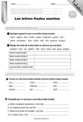 Evaluation Lettre Finale Muette Ce Bilan Et Controle Corrig Pdf