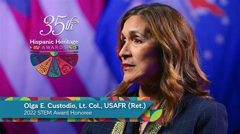 35th Hispanic Heritage Awards Lt Col Olga E Custodio Receives 2022