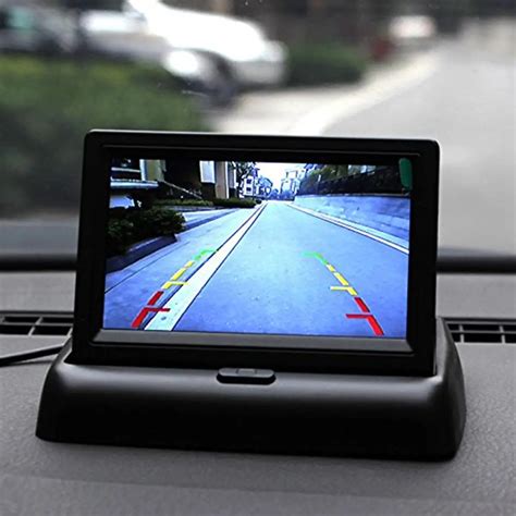 Foldable Mini Tft Lcd Color Monitor For Car Reverse Rearview Vcr