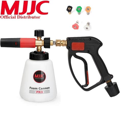 MJJC Foam Cannon Pro With Pressure Washer Spray Gun Kit And 5 Nozzle