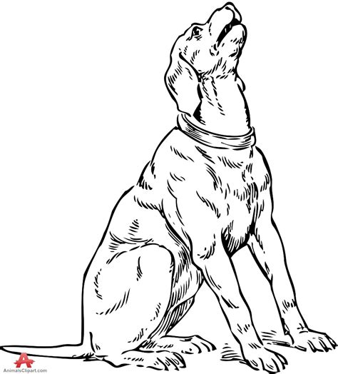 Dog Sitting Side View Drawing Use Them In Commercial Designs Under