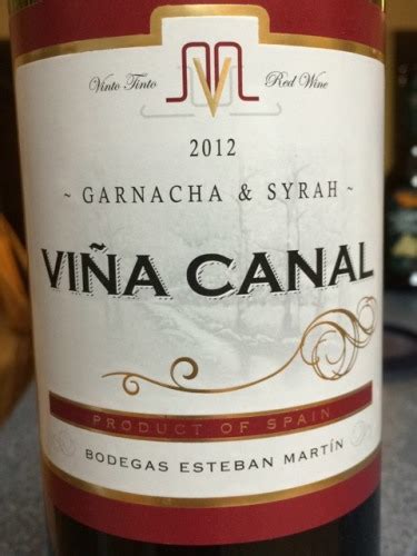 Bodegas Est Ban Mart N Vi A Canal Garnacha Syrah Vivino United