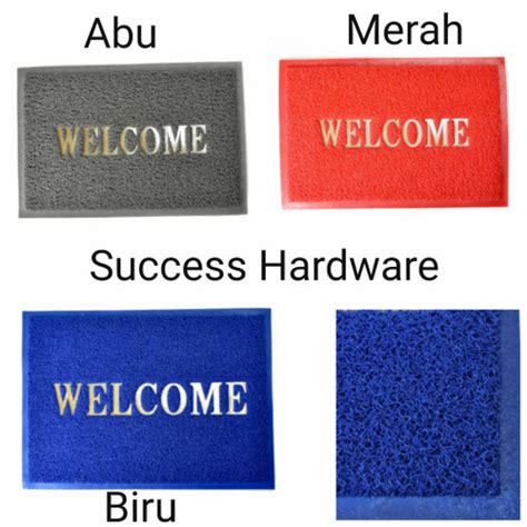 Jual KRISBOW KESET PINTU 40X60 CM WELCOME MAT PVC W WELCOME 40X60CM C