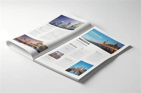 Premium Photo Newspaper Advertising Magazine Brochure Mockup D