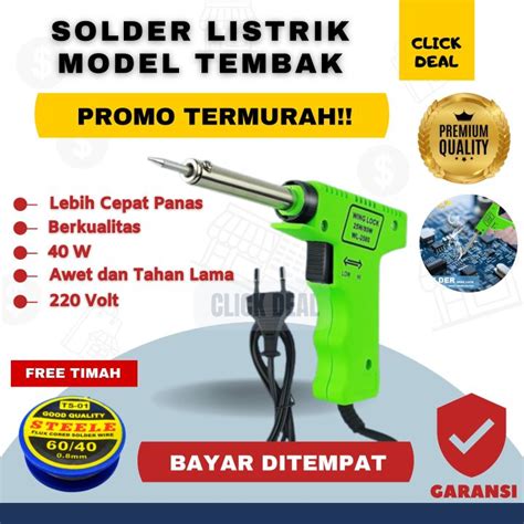 Promo Soldering Listrik Alat Patri Listrik Tembak Pemanas Timah