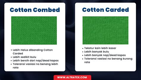 katun combed  carded  beda  perbedaan cotton combed  cotton