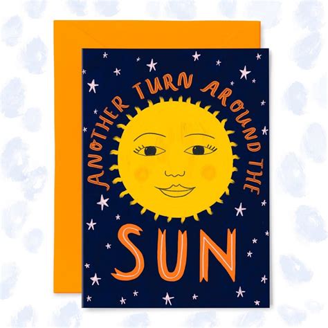 Another Turn Around The Sun Greetings Card Birthday Card Etsy