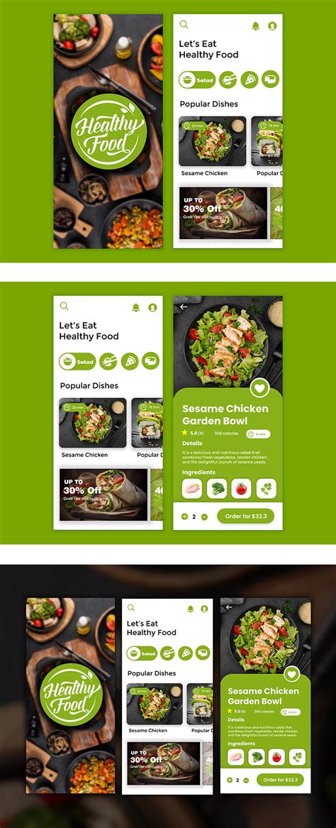 Healthy Food App UI Design On Behance