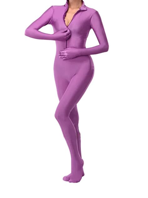 BetterParty Purple Spandex Lycra Unisex Catsuit Zentai Tight Bodysuit