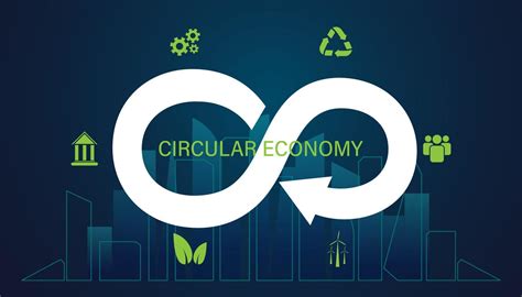 Símbolos E Iconos Abstractos De La Economía Circular Medio Ambiente Reciclar Energía Limpia