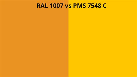 Ral 1007 Vs Pms 7548 C Ral Colour Chart Uk