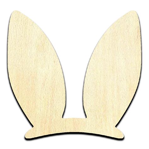 Bunny Ears Easter Bunny Rabbit Ears Laser Cut Out Unfinished Wood Shape