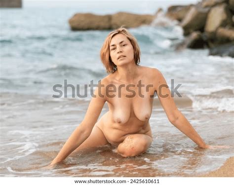On Sea Sand Gentle Waves Naked Stock Photo Shutterstock