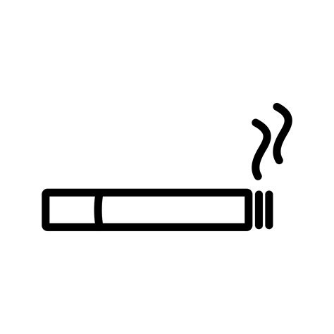 Cigarette Line Black Icon Vector Art At Vecteezy