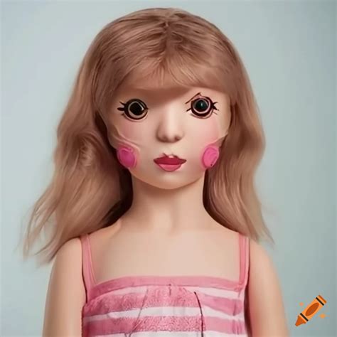 Portrait Of A Woman Morphing Into A Lalaloopsy Doll On Craiyon