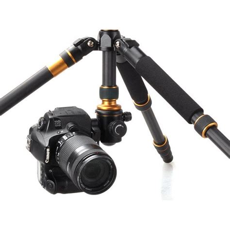 Beike Portable Carbon Fiber Travel Tripod Monopod Ball Head Folds