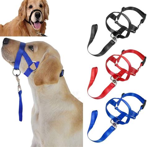 Dog Head Collar Gentle Stop Pulling Pet Lead Padded Noseband Training