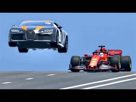 Ferrari F1 2019 Vs Bugatti Chiron Super Sport 300 Drag Race 20 KM