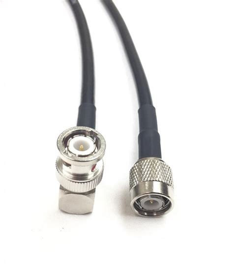 Right Angle Bnc Male To Tnc Male Times Microwave Lmr 240 Ultraflex Cab Custom Cable Connection