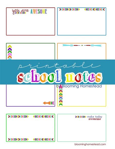 Printable School Notes Reasons To Skip The Housework