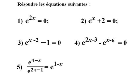 Equations Sur Exponentielles Biof Svt Spc Exos Corrig S Youtube