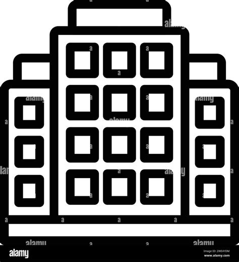 Modern City Building Icon Outline Vector Tel Aviv City Israel Travel