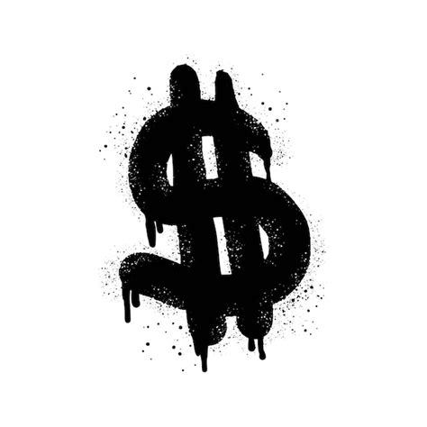 Premium Vector Spray Painted Graffiti Currency In Black Over White