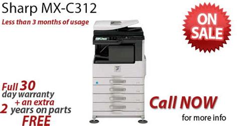 Sharp MX C312 Multifunction FOR SALE Low Price Warranty