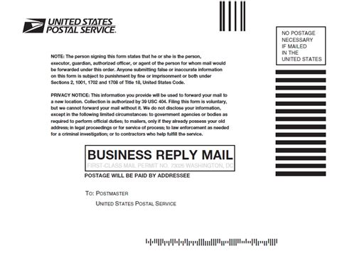 Change Of Address Usps Printable Form