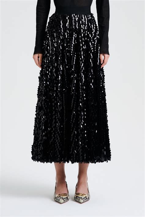 Patent Sequin Tulle Skirt Black Scanlan Theodore