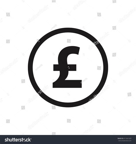 Pound Sterling Vector Icon Stock Vector Royalty Free 411661429