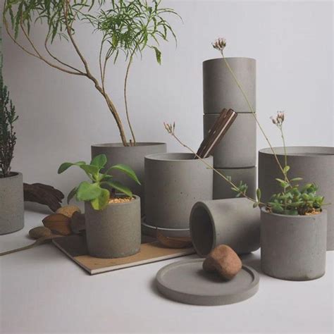 Round Flower Pot Concrete Vases Concrete Molds Diy Molding