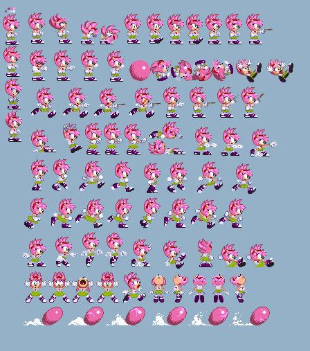 Hoja De Sprites De Fleetway Amy V20 By Maykol560 On Deviantart