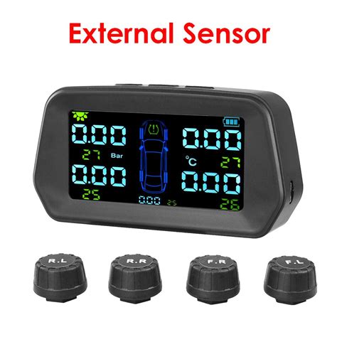 Tpms Bandenspanning Alarm Monitor Solar Power Tyre Grandado