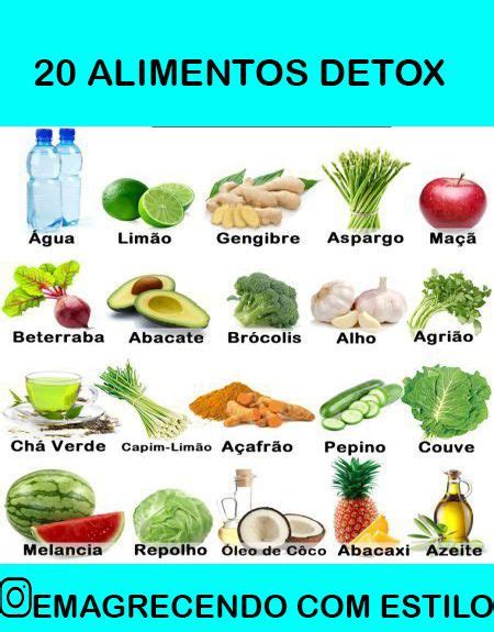 20 Alimentos Detox Para Limpar O Organismo E Eliminar Esses Problemas A Alimentação Desintoxi