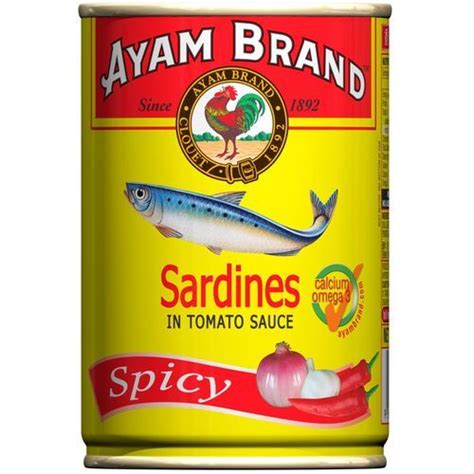 Ayam Brand Sardines In Tomato Sauce Spicy Lime 425g Shopee Singapore