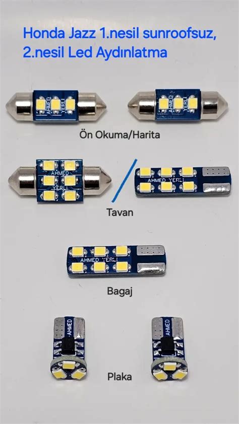 Honda Jazz 1 nesil sunroofsuz 2 nesil Led Aydınlatma Yüksek Kaliteli