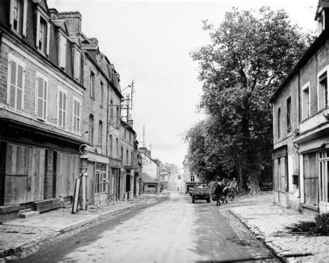 Street Scene In Sainte Mère Église Inland From Utah Beach On 10 June