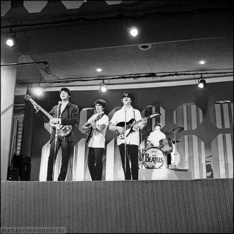 The Beatles At Rehearsal For Their Tv Appearance On The Ed Sullivan