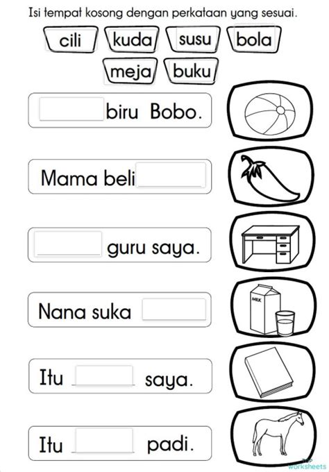 Bahasa Melayu Interactive Worksheets And Online Exercises Topworksheets