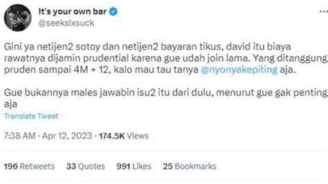 Perawatan David Tembus Rp Miliar Terungkap Sosok Yang Tanggung