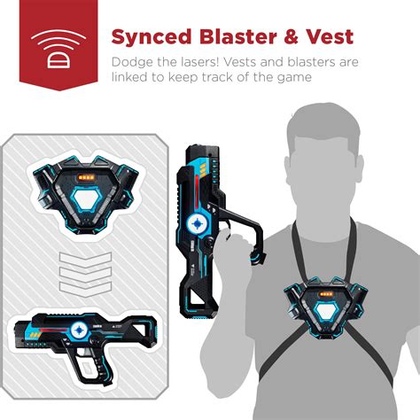 Buy Best Choice Products Set Of 4 Laser Tag Guns And Vests Infrared